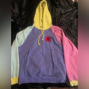 Teddy fresh pastel color block teddy fresh Large Hoodie